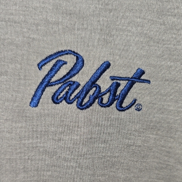 Sport-Tek Gray Long Sleeve Shirt With PABST Embroidery - Picture 4 of 5